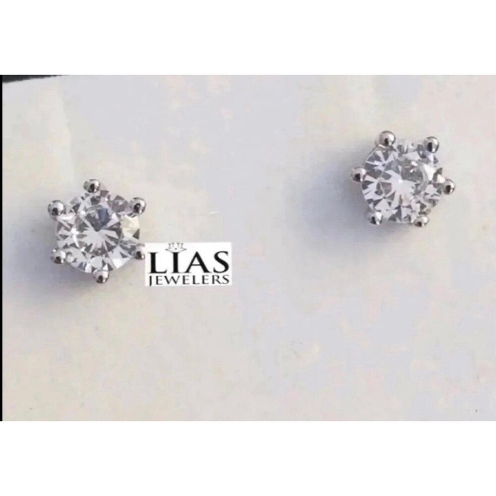 New 18k white gold studs earrings - Picture 3 of 3